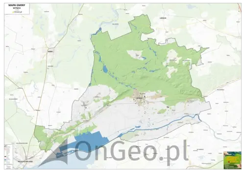 Mapa gminy Witnica